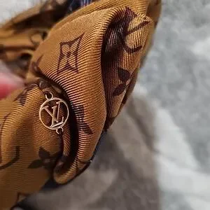 Louis Vuitton Hair Ribbon Brown Monogram Denim Hair Accessories 100% Silk Louis Vuitton | Accessories | Louis Vuitton Hair Ribbon  main image 4